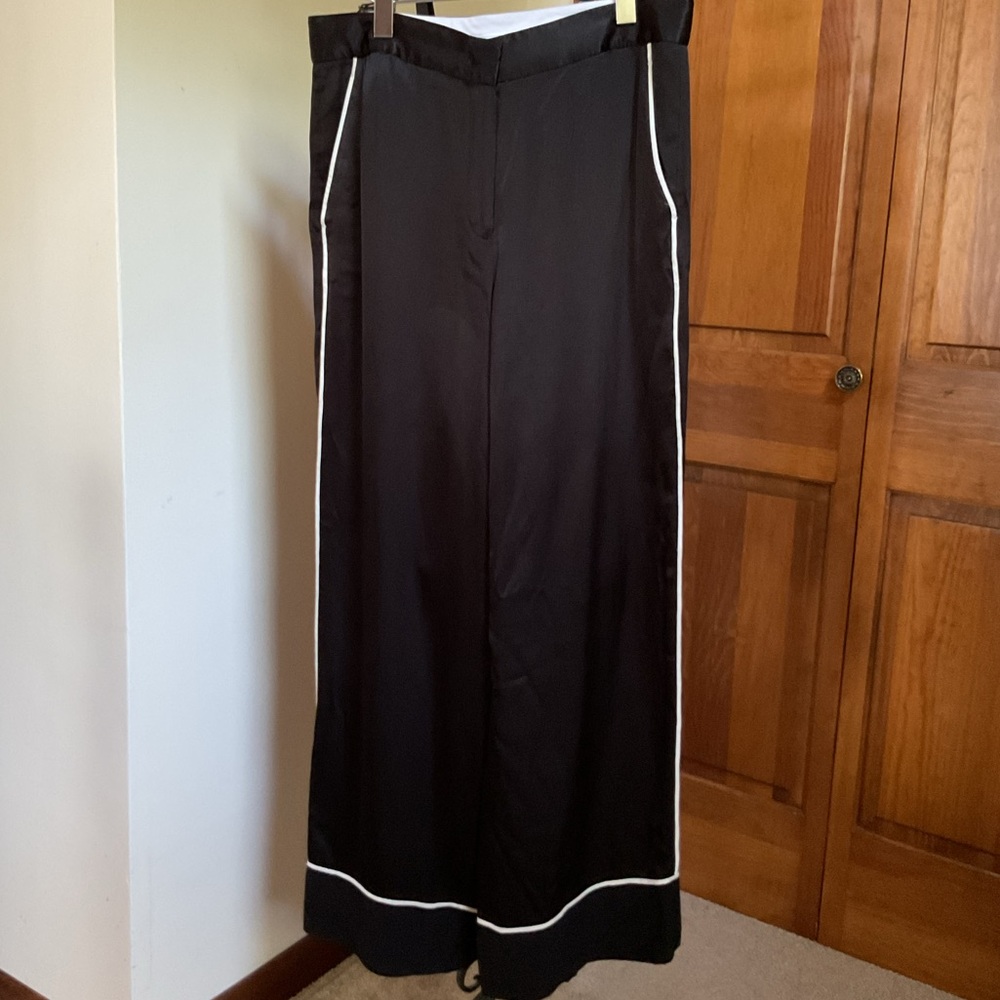 DKNY Elegant Black Wide-Leg Pants, 10 - Picture 2 of 8
